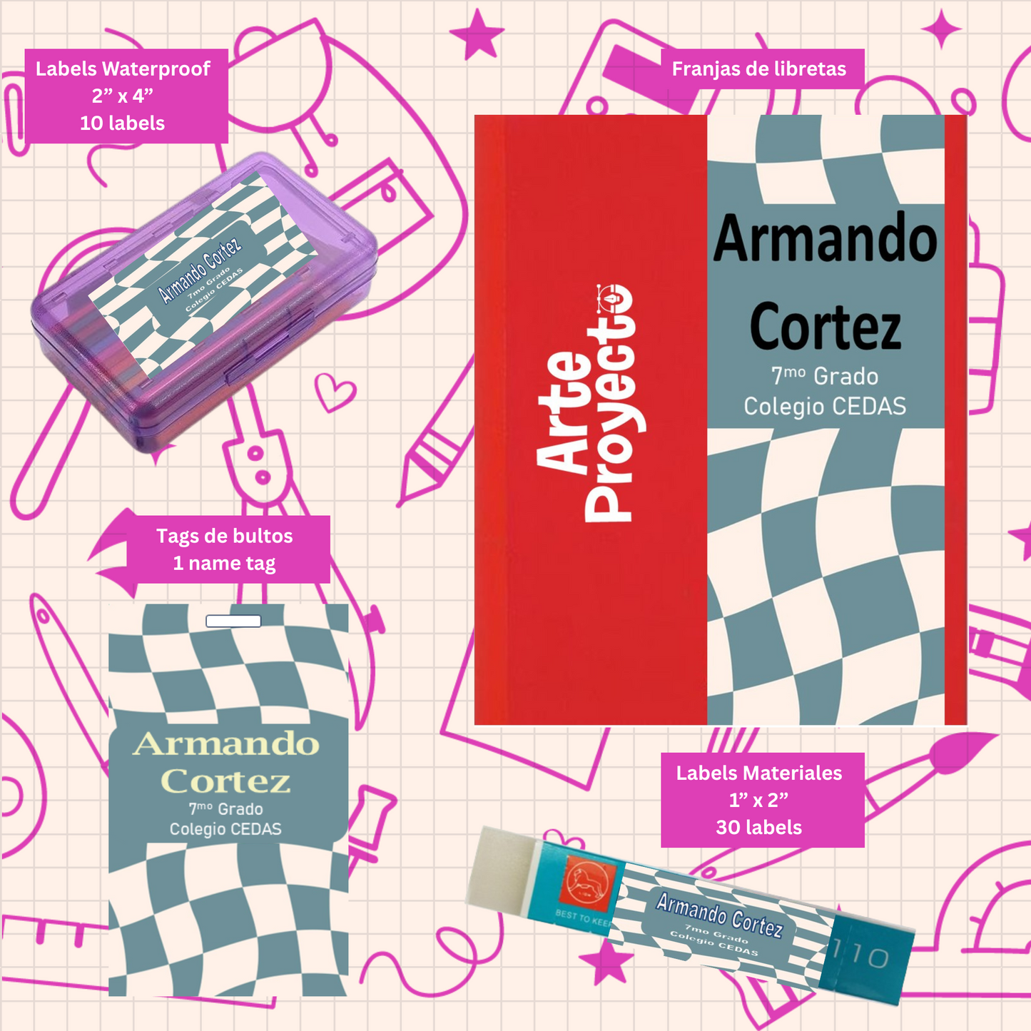 Labels Style Car Racing